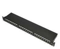 ExtraLink  Patchpanel 24p 19" 1U STP 5e półka (czarna) - 1323218 - zdjęcie 2